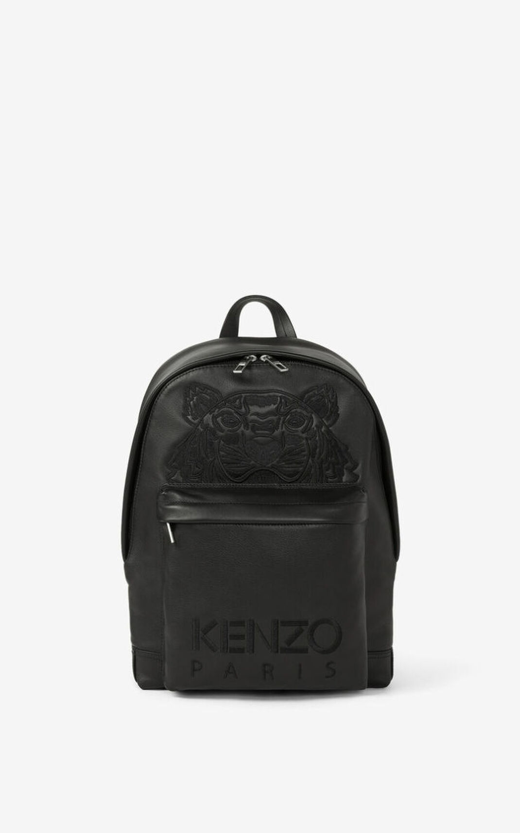 Sac À Dos Kenzo Femme Kampus Tiger Cuir Noir DBYZN-4605